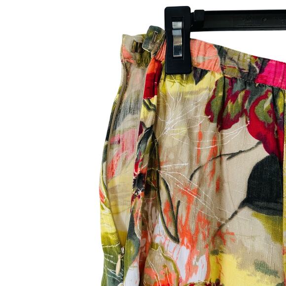 Koret Woman Side Zip Tropical Floral A Line Colorful Bright Skirt Size 18W - Picture 4 of 7